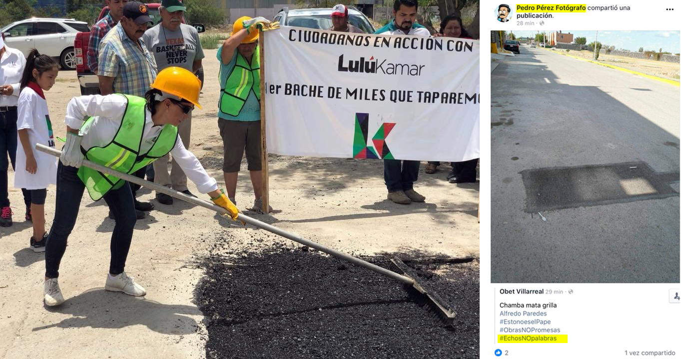 Tapa bache Lulú Kamar <br>y Paredes la imita…otra vez