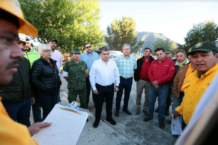 Supervisa MARS acciones para abatir incendio de la Sierra de Arteaga