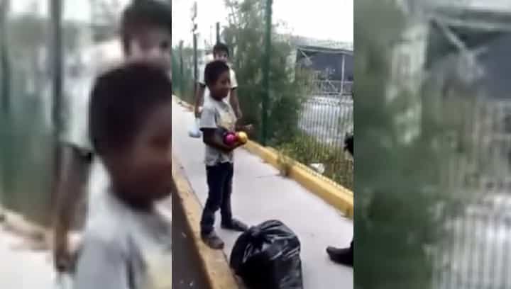 VIDEO: Policía regala zapatos a pequeños en situación de calle