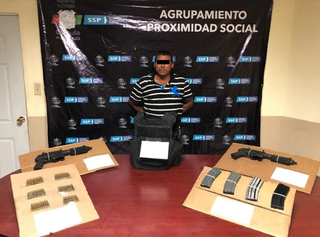 Fuerza Coahuila detiene a hombre por portación de arma de fuego