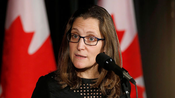 Ministra de Canadá visitará México; se reunirá con Peña Nieto y López Obrador