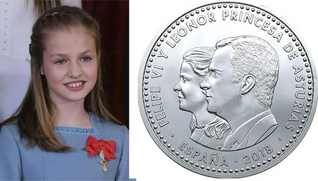 La princesa Leonor, irreconocible en su primera moneda