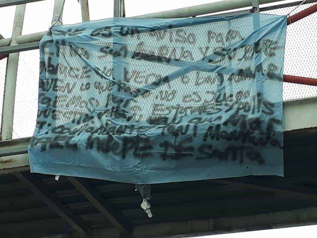 Colocan narcomanta tras hechos violentos en NL