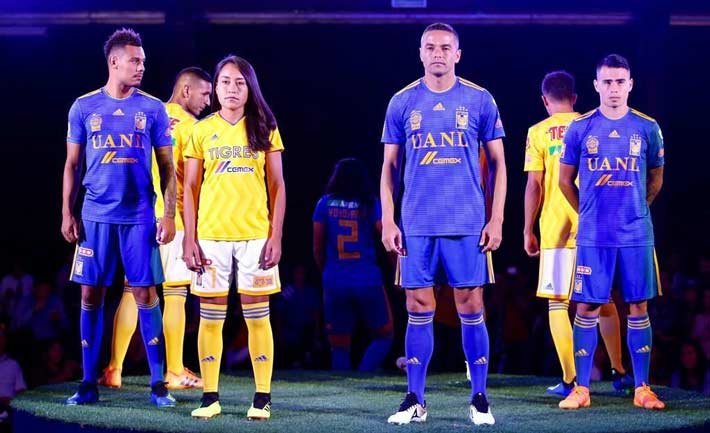 Los Tigres presentaron, nuevos uniformes que usarán en la próxima temporada.