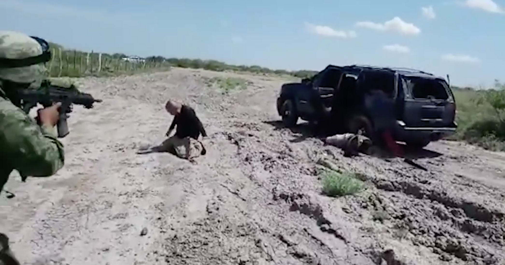 Difunden video de enfrentamiento entre <br>militares y hombres armados en Tamaulipas