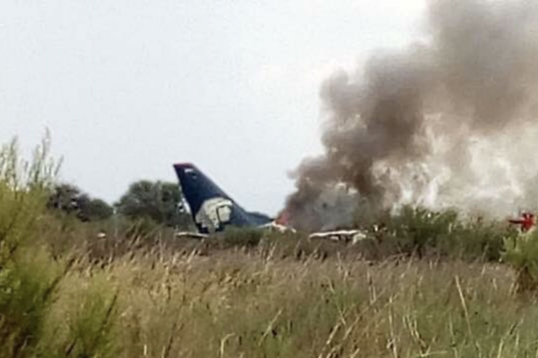 Difunden video de momento del accidente de avión en Durango