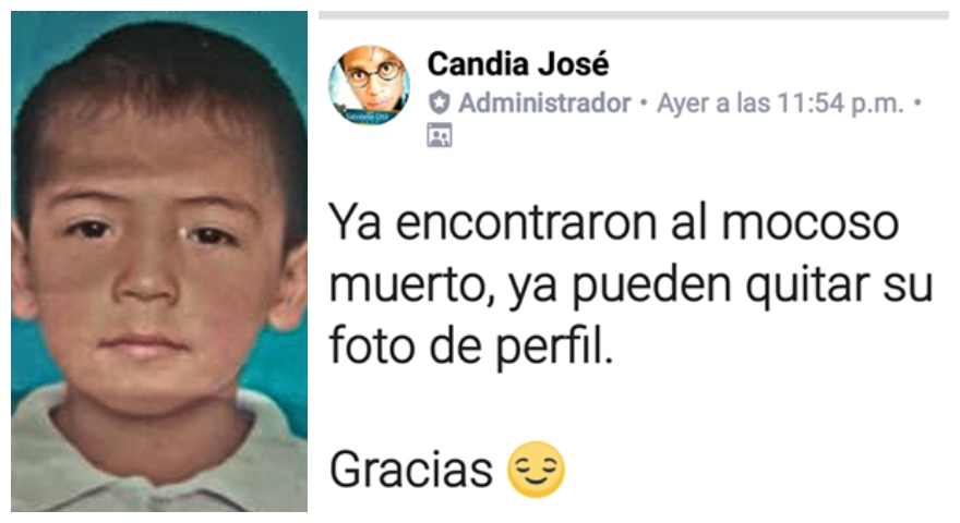 Sospechan de usuario de Facebook que anunció la muerte de “Rafita” 12 horas antes de que lo encontraran