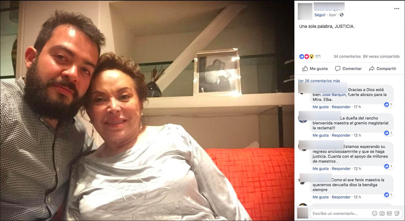 Elba Esther Gordillo aparece en segunda fotografía difundida en redes