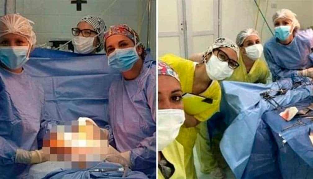 Escándalo por médicos que se tomaron selfie durante una operación
