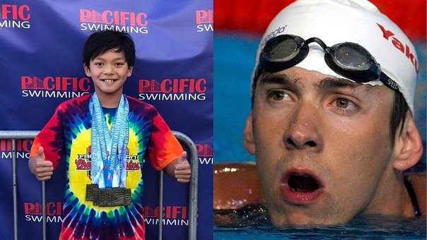 Clark Kent, de 10 años, supera marca de Michael Phelps
