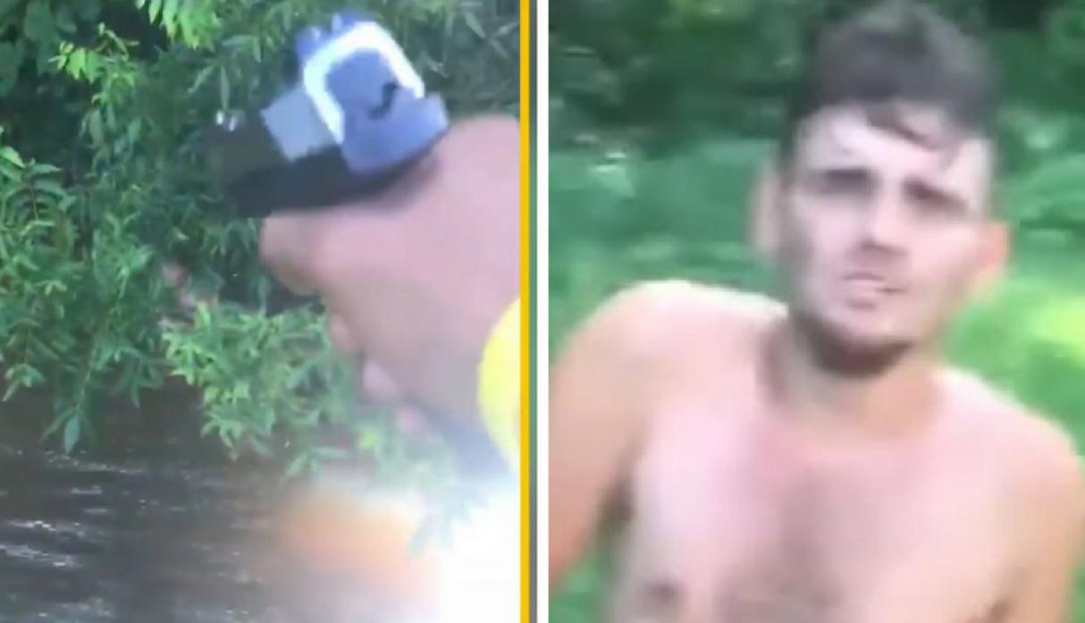 VIDEO: Padre persigue a pervertido para defender a sus hijos