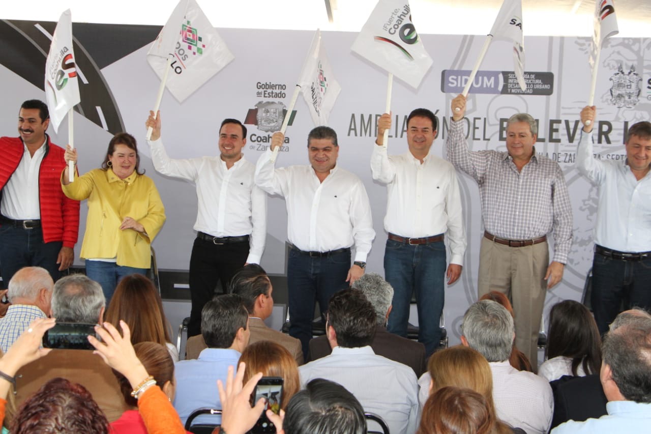 Arrancan Manolo y Riquelme <br>ampliación de vialidad en Saltillo