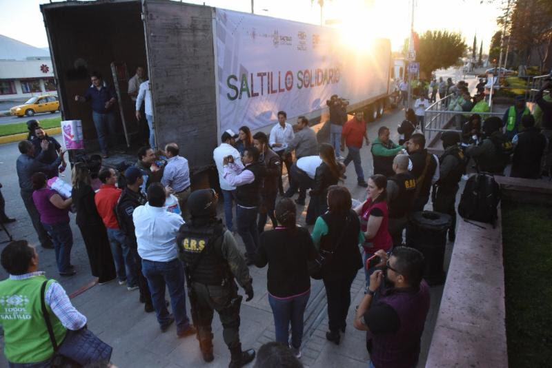 Envía Saltillo más de 30 toneladas de ayuda <br>a damnificados de Piedras Negras y Torreón