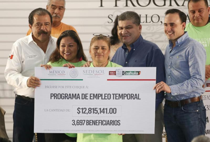 Saltillo agradece apoyo del Programa de Empleo Temporal