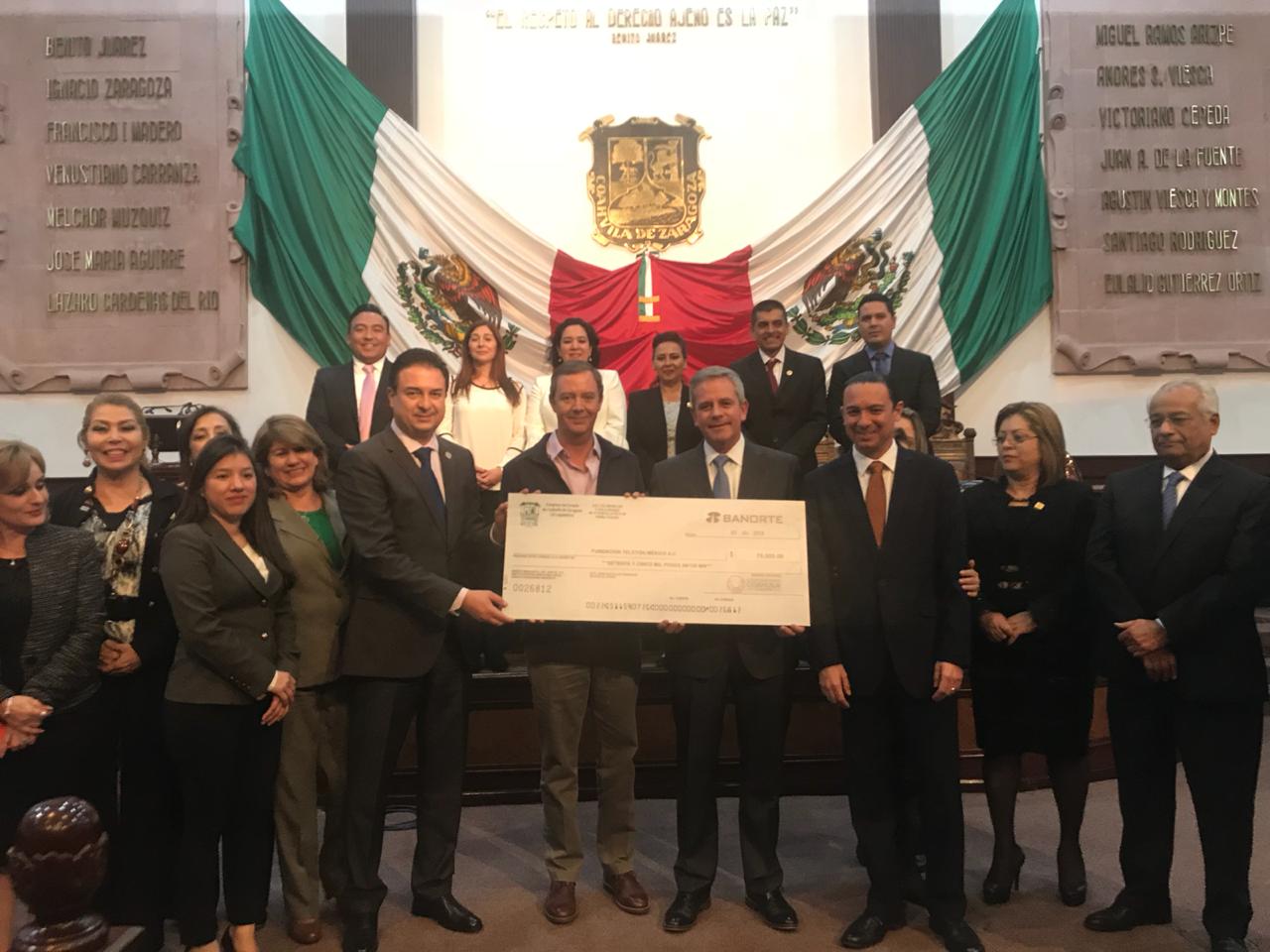 Entrega Congreso donativo al Teletón