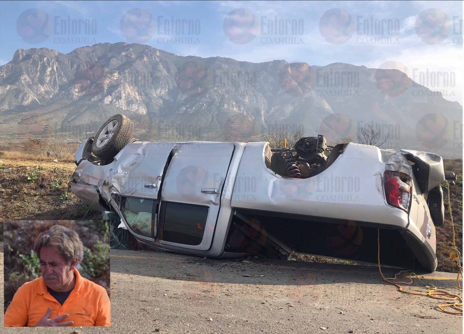 Vuelca ramosarizpense <br>en la Saltillo Monterrey