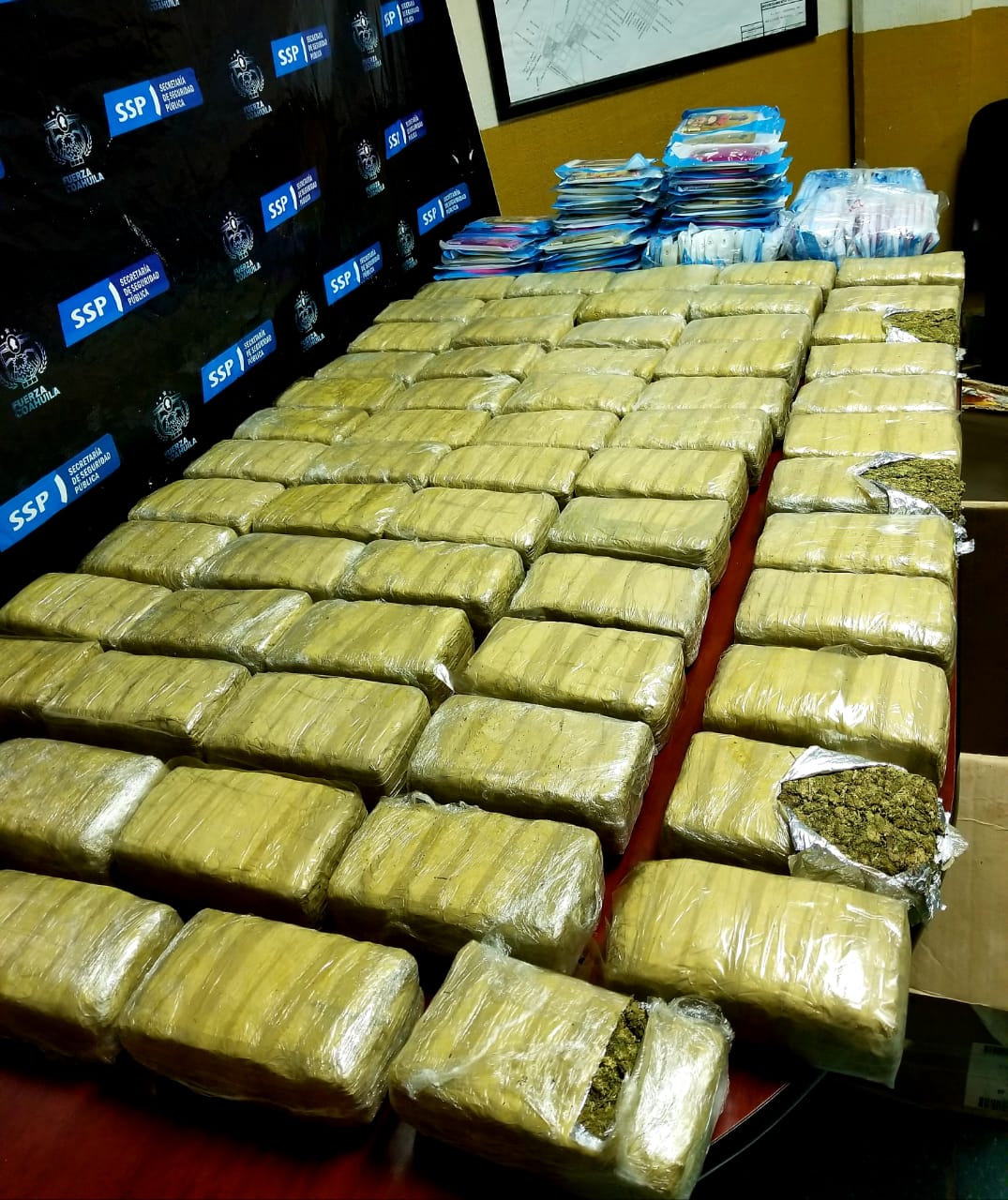 Aseguran más de 140 kilos de marihuana en diversos operativos