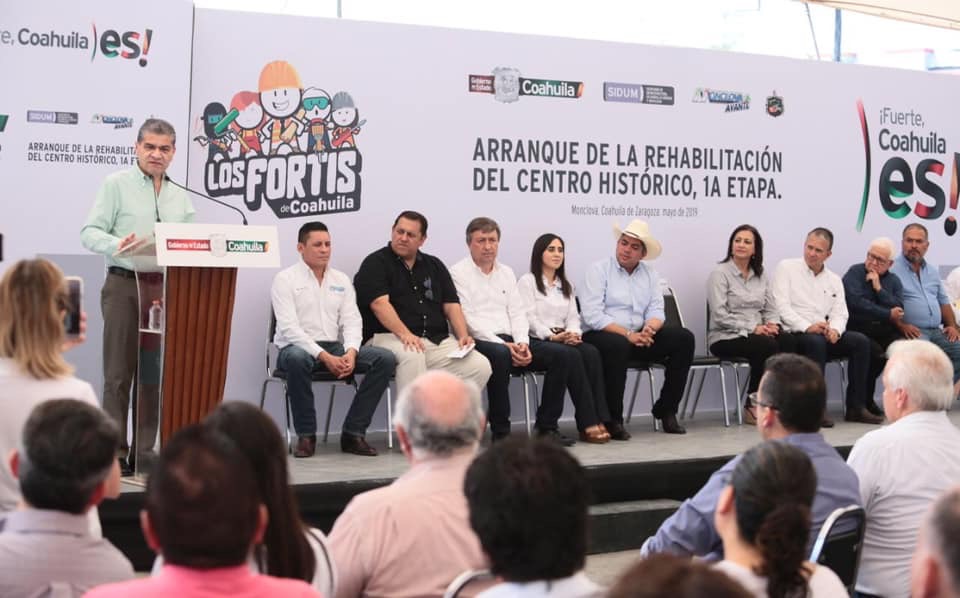 Arranca Riquelme rehabilitación del centro histórico de Monclova