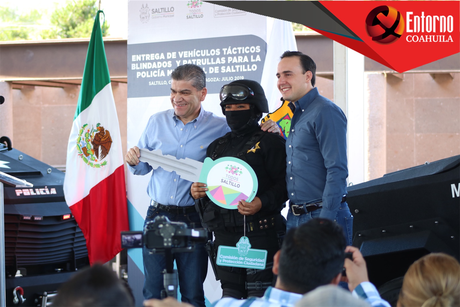 Fortalecen con equipo táctico <br>a la Policía de Saltillo