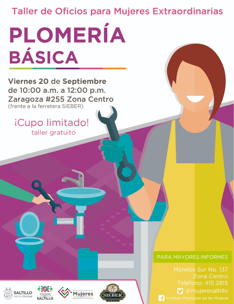 Ofrece Municipio de Saltillo taller de plomería básica para mujeres