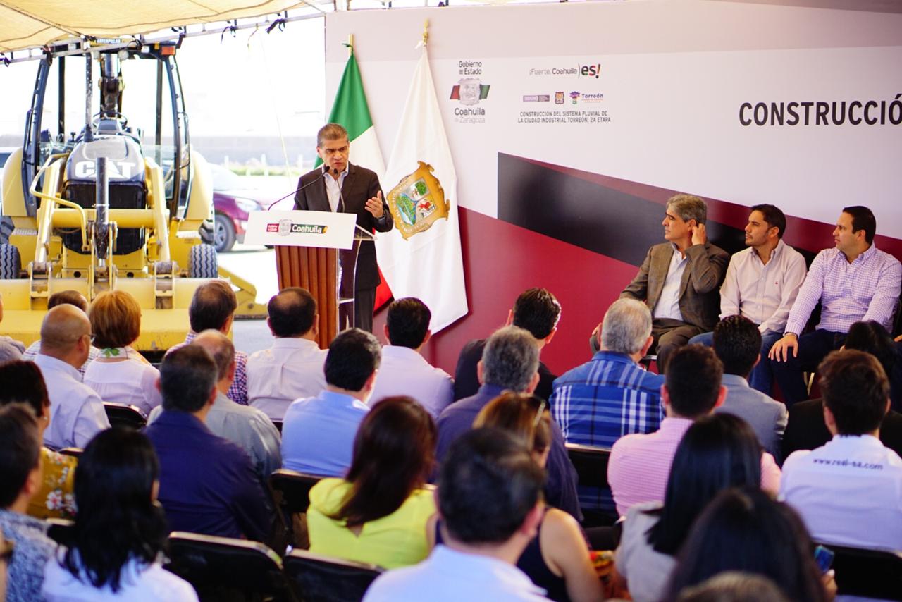 Arranca Riquelme construcción del sistema <br>pluvial de la ciudad industrial en Torreón