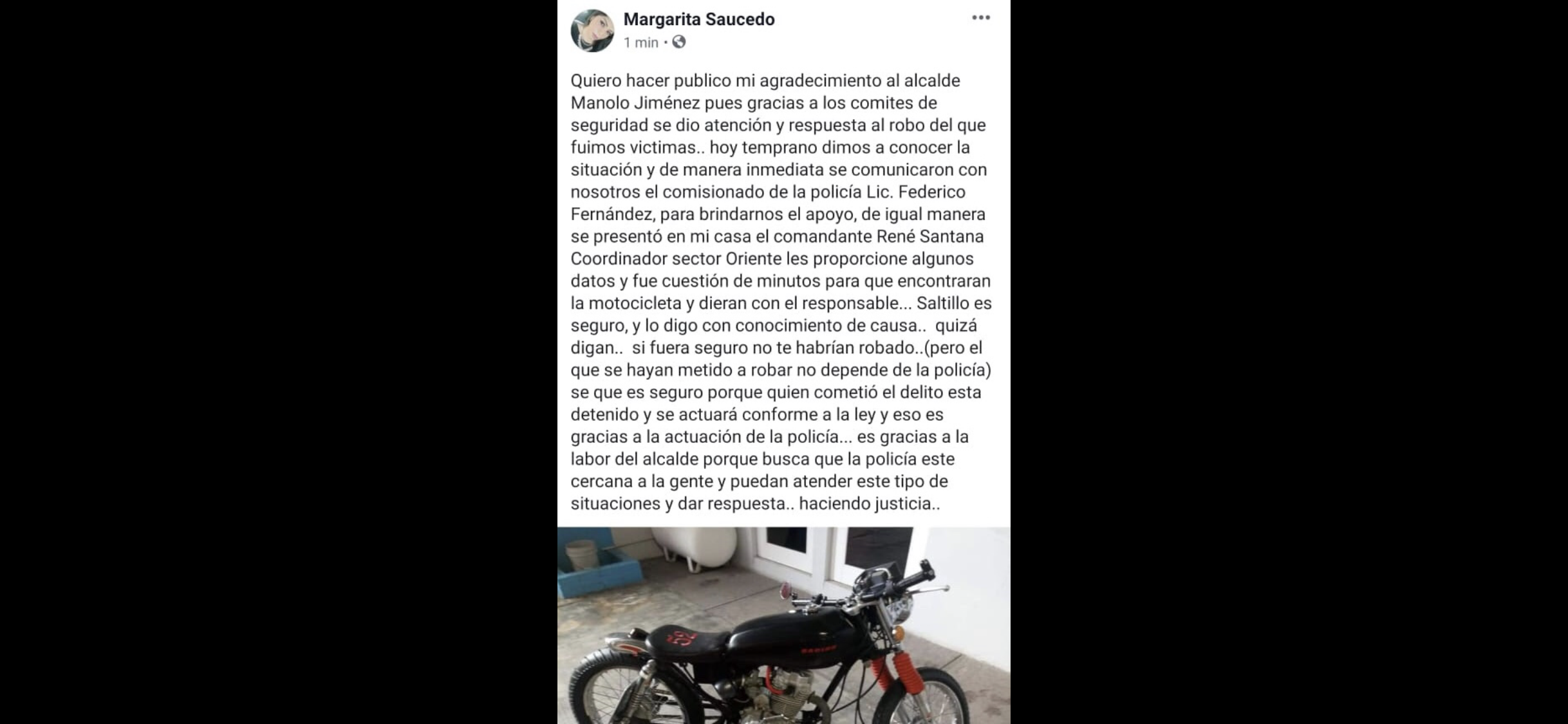 Ciudadanía reconoce <br>a la Policía de Saltillo