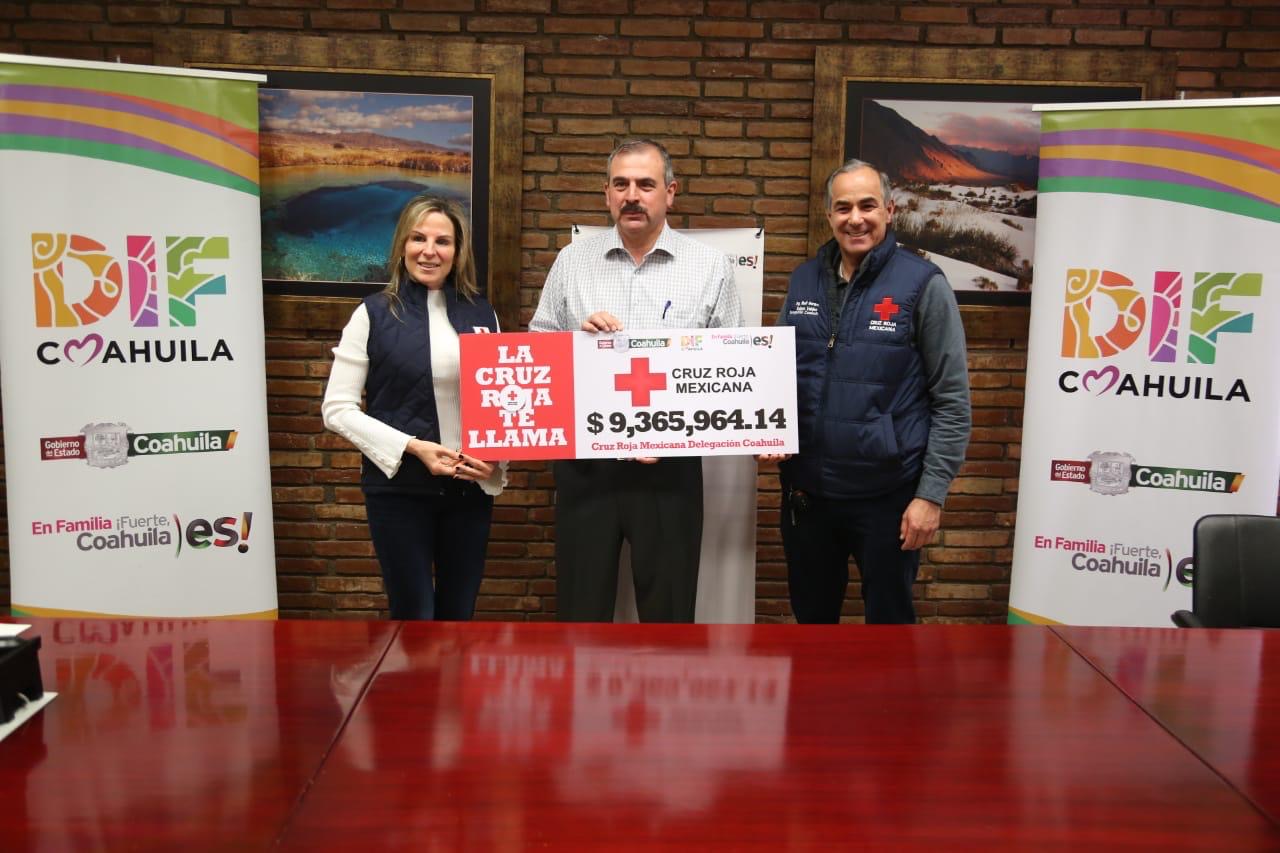 Entrega Estado 33 mdp a Cruz Roja