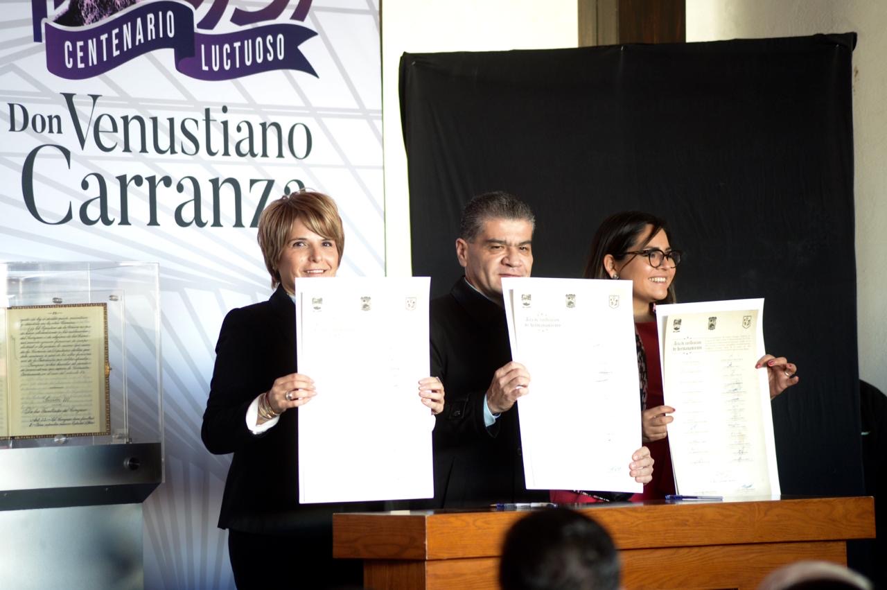 En tierra de Carranza, conmemora <br>MARS aniversario de la Constitución