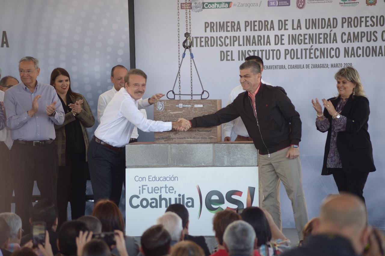 Coloca MARS primera piedra de unidad del IPN en Coahuila