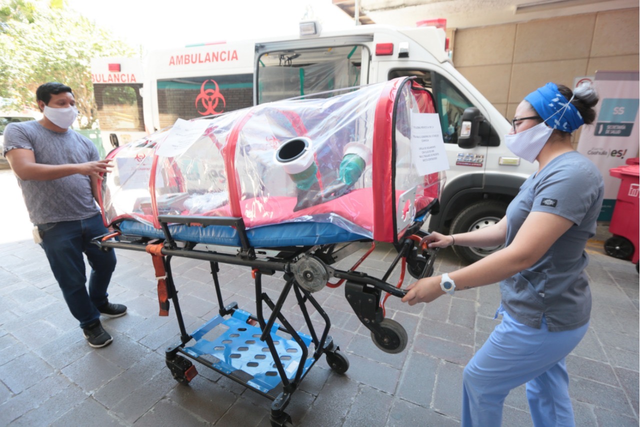 Donan cápsulas de aislamiento <br>para casos Covid-19 en Coahuila