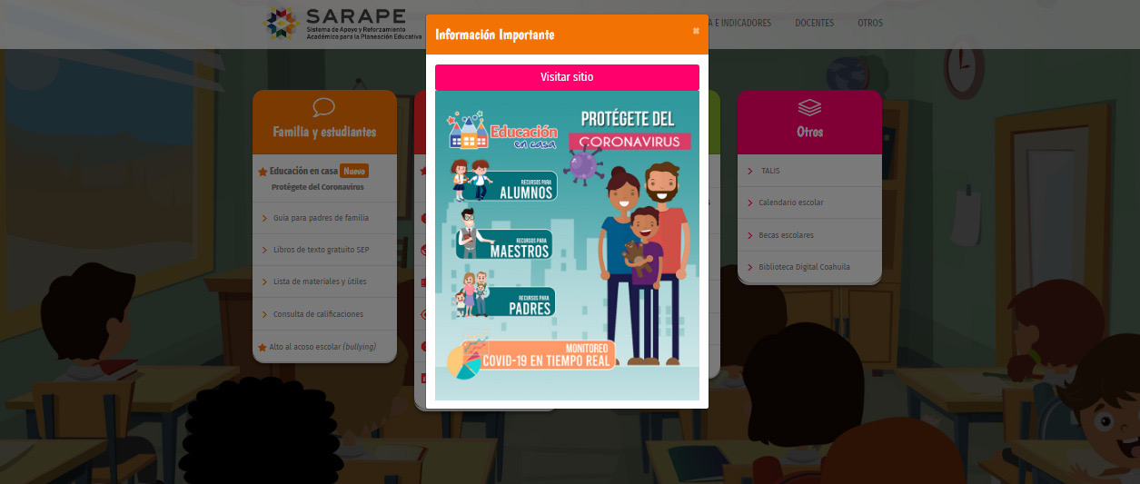 El lunes 20 de abril reanuda <br>Coahuila ‘Educación en casa’