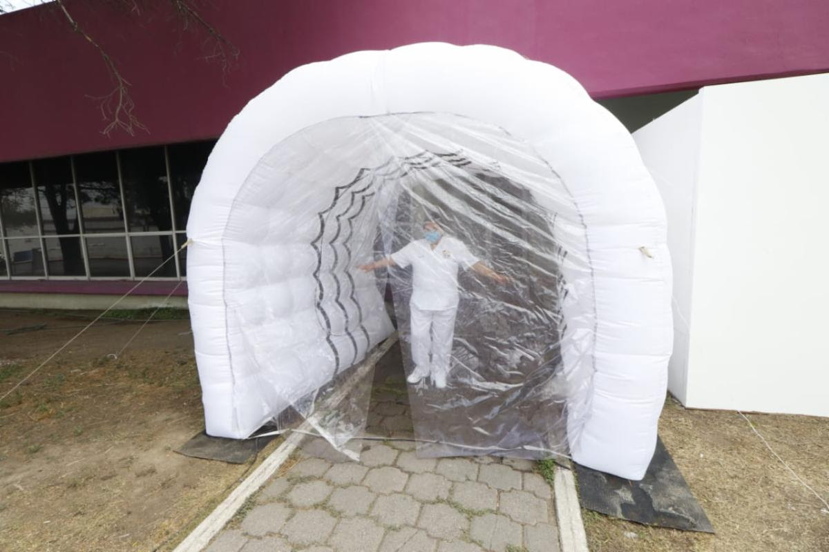 Instalan más túneles sanitizantes <br>contra Covid-19 en Saltillo