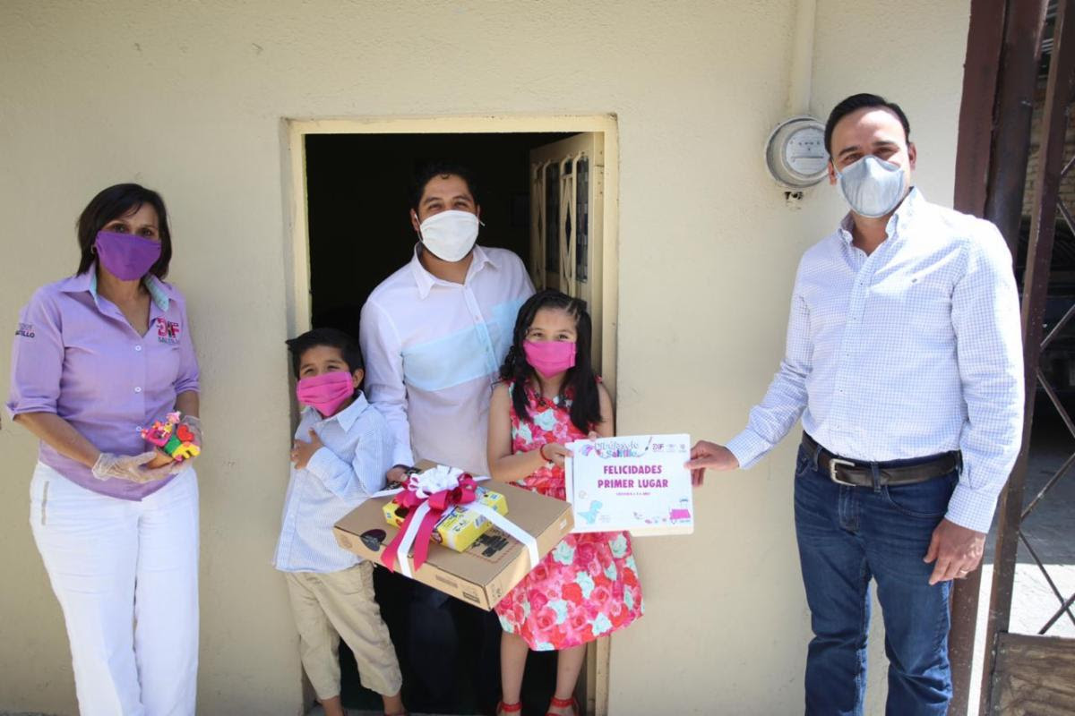 Premian a niños ganadores del <br>concurso “Dibújaselo a Saltillo”