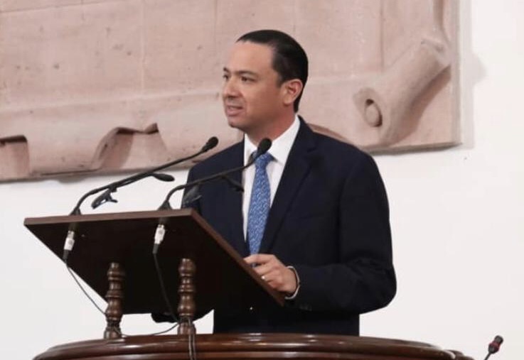 Participa Presidente del Congreso en <br>reunión virtual con Secretaria de Gobernación