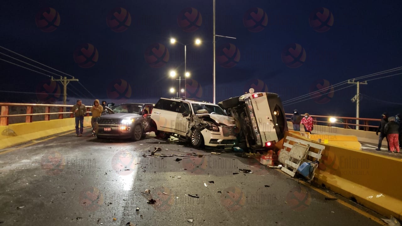 “Estrenan” puente en PN <br>con mega carambola