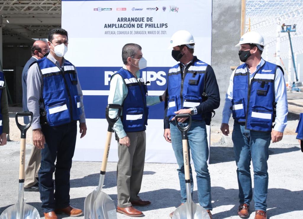 Coahuila, muy atractivo para inversionistas; <br>inicia Phillips expansión en Arteaga
