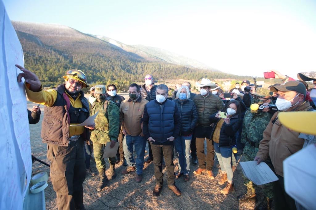Reconoce MARS a brigadistas su valor <br>en combate al incendio en Arteaga