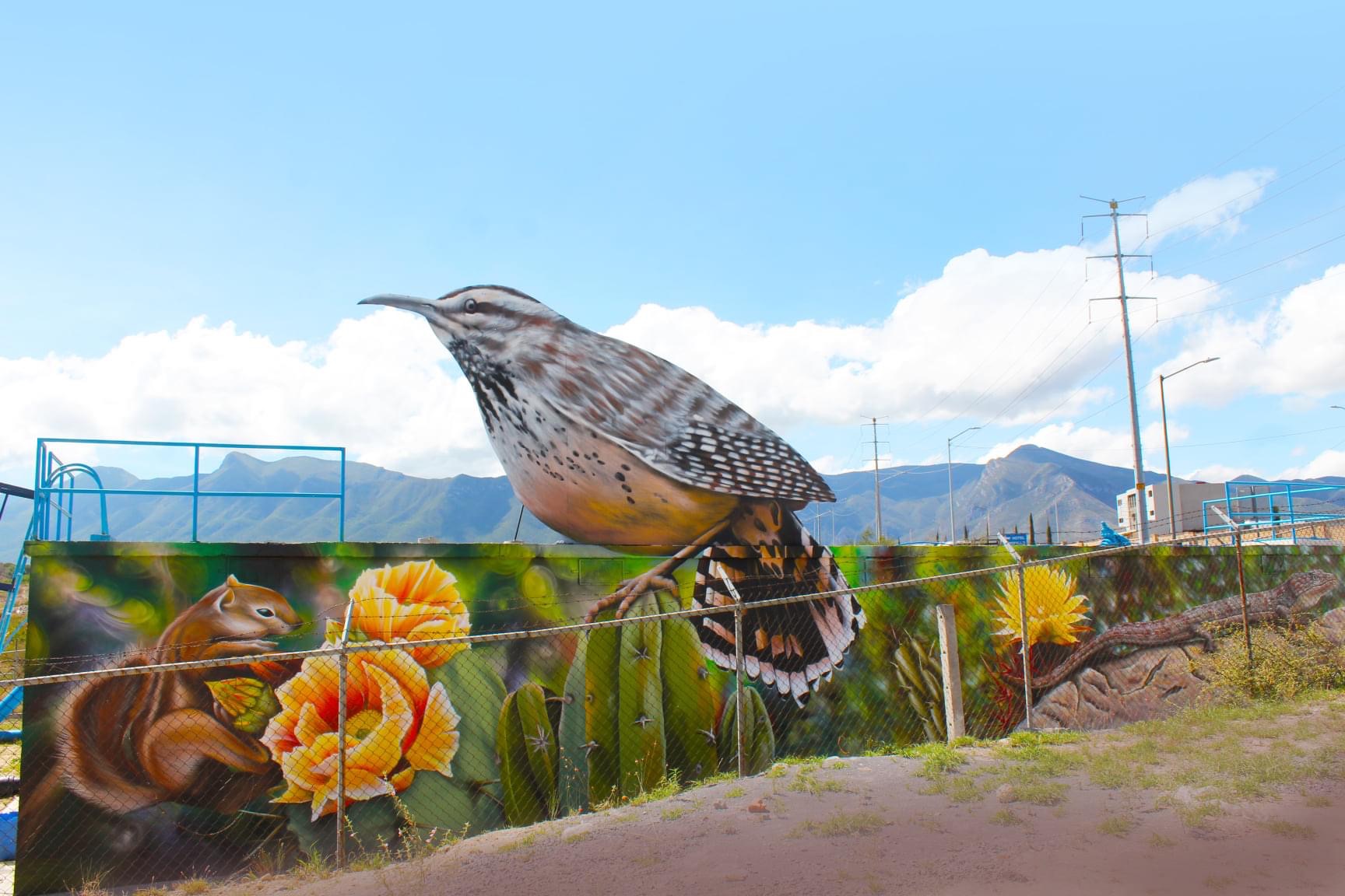 Inaugura Agsal “Matraca del desierto”, el nuevo mural de arte urbano
