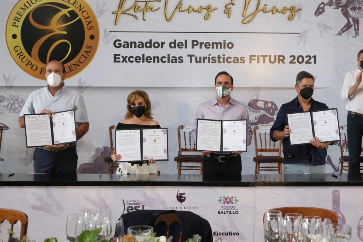 Tiene Coahuila Premio Excelencias <br>Turísticas por la Ruta Vinos & Dinos