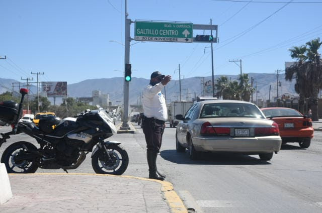 Implementan operativo para dar fluidez vial al poniente de Saltillo