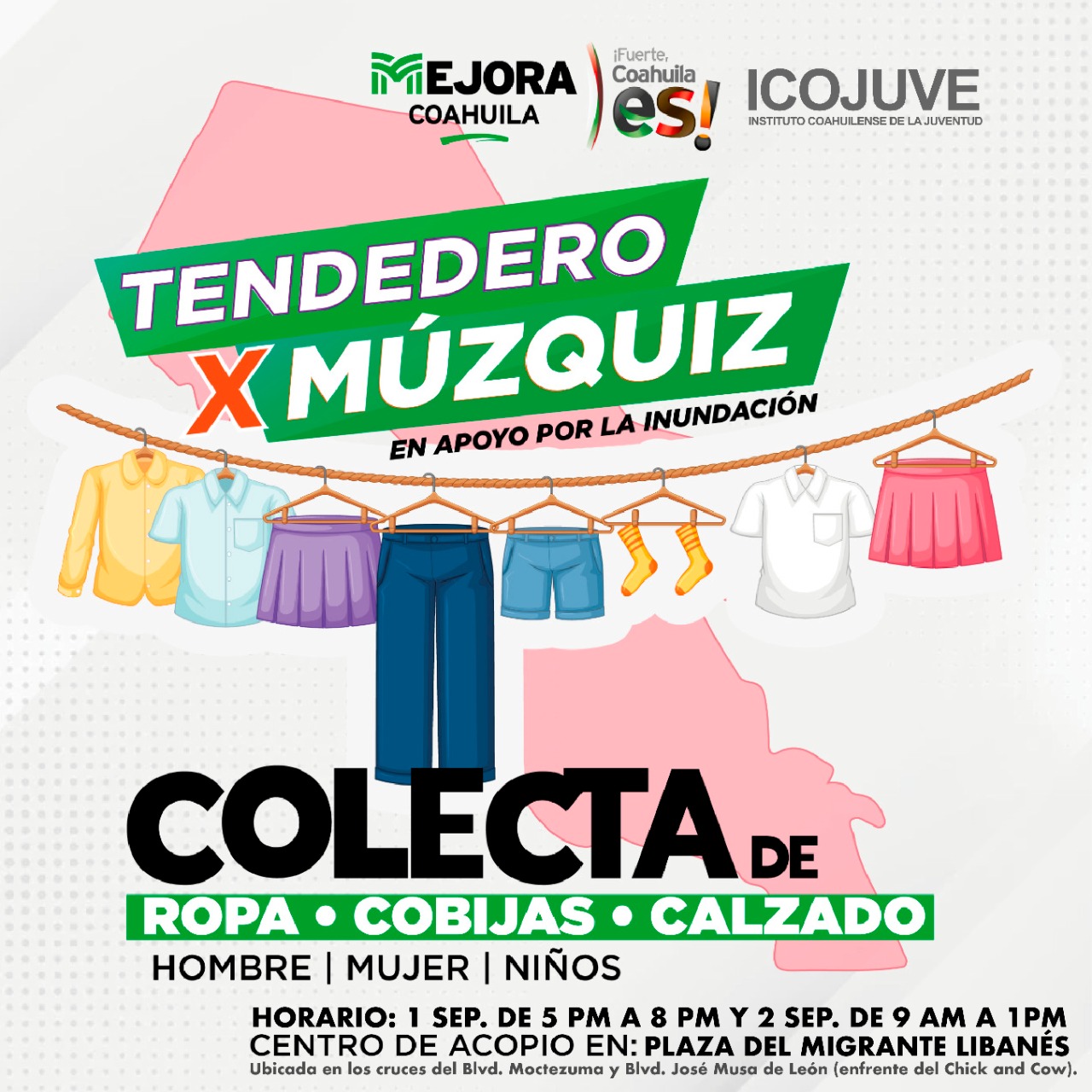 Se unen jóvenes por Múzquiz tras inundaciones