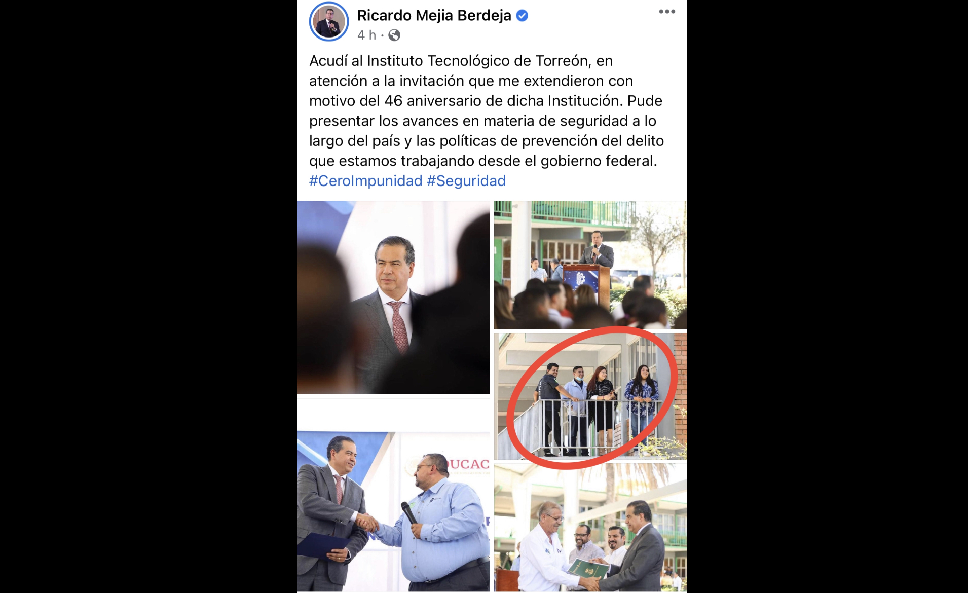 Desairan estudiantes del Tec <br>de Torreón a Ricardo Mejía