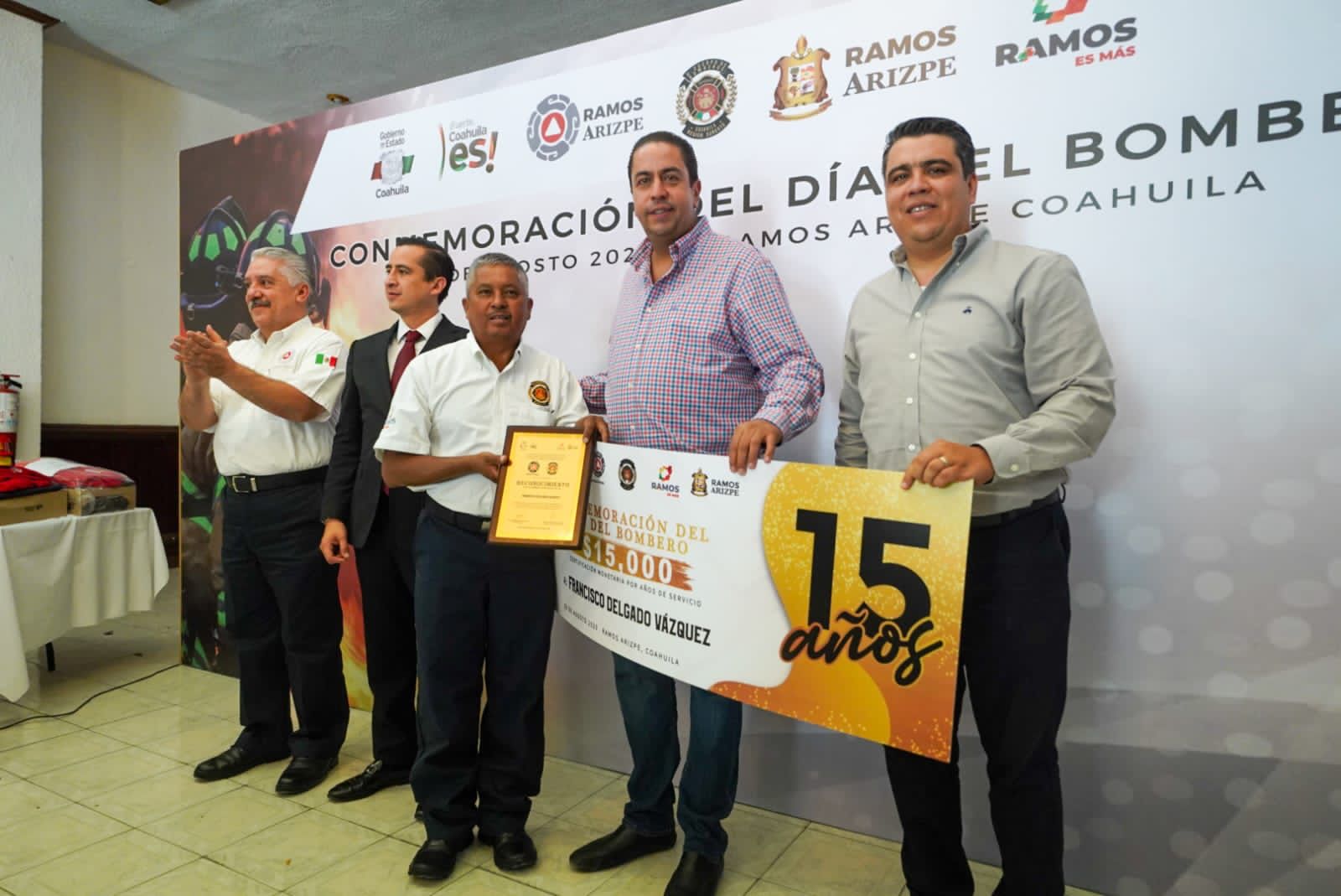 Celebran en Ramos Arizpe “Día del Bombero”