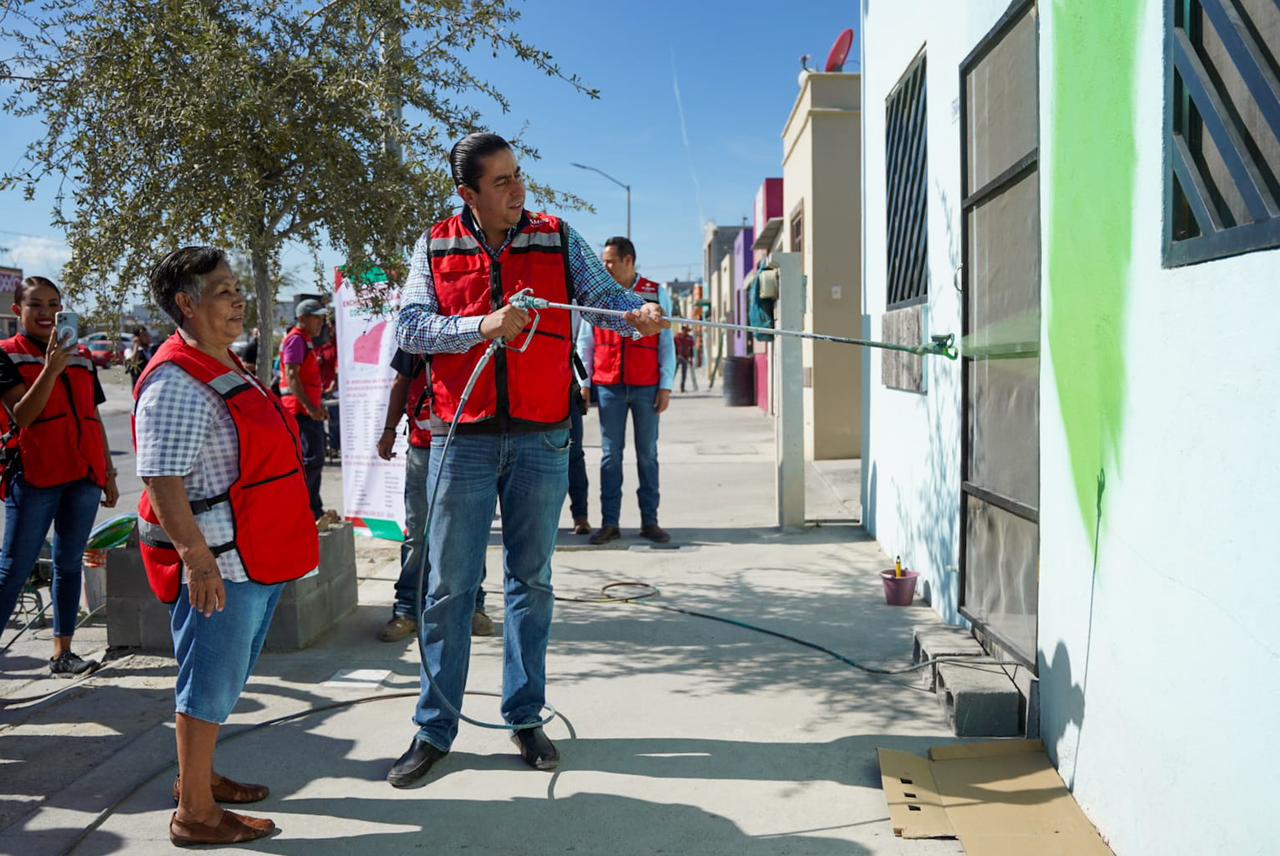 Destaca Chema Morales avances en el embellecimiento urbano a través de “Enchúlame la Casa”
