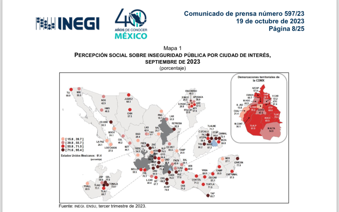 Piedras Negras sigue siendo la frontera más segura del país: Inegi