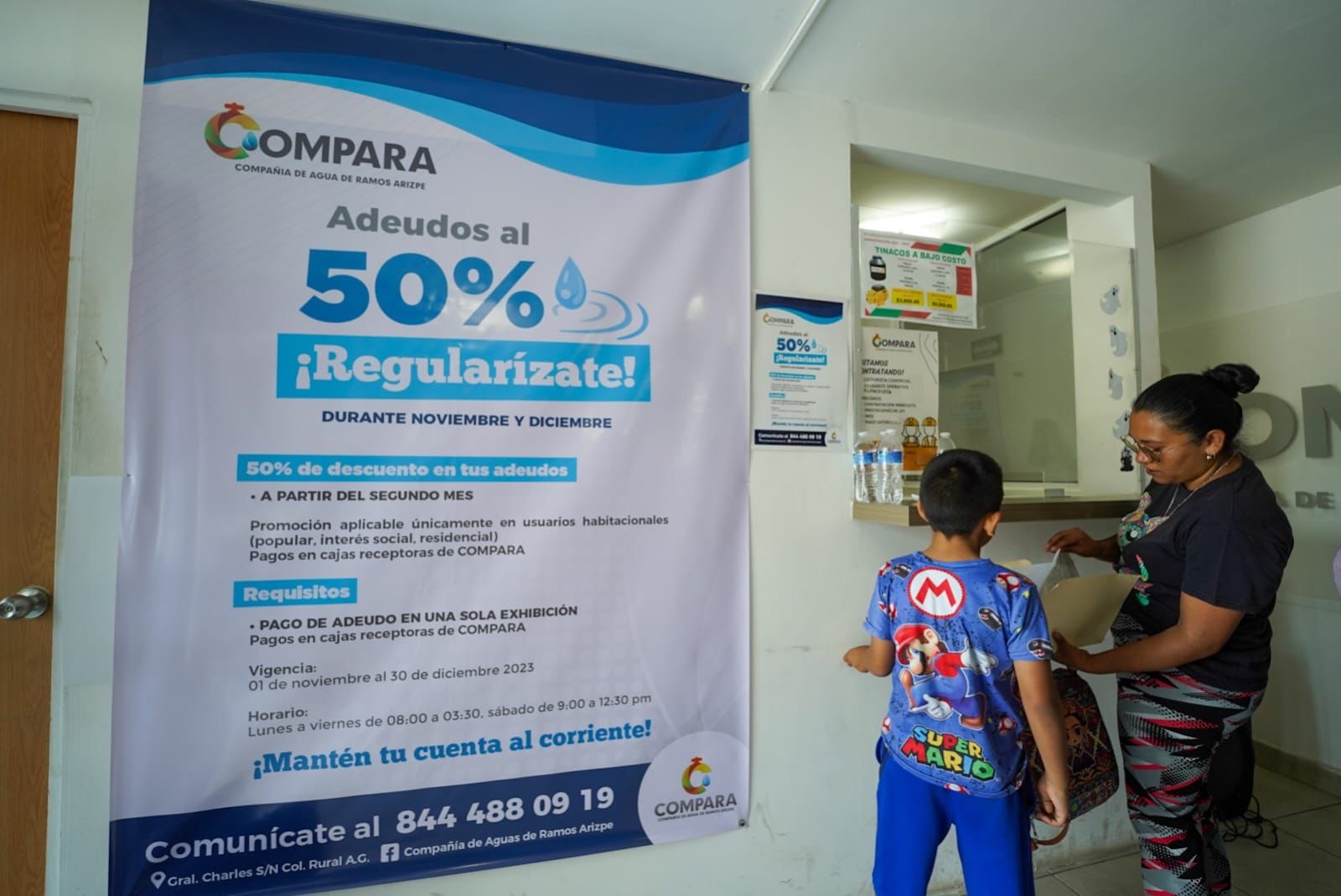 Aplicarán 50% de descuento en adeudos por servicio de agua en Ramos Arizpe