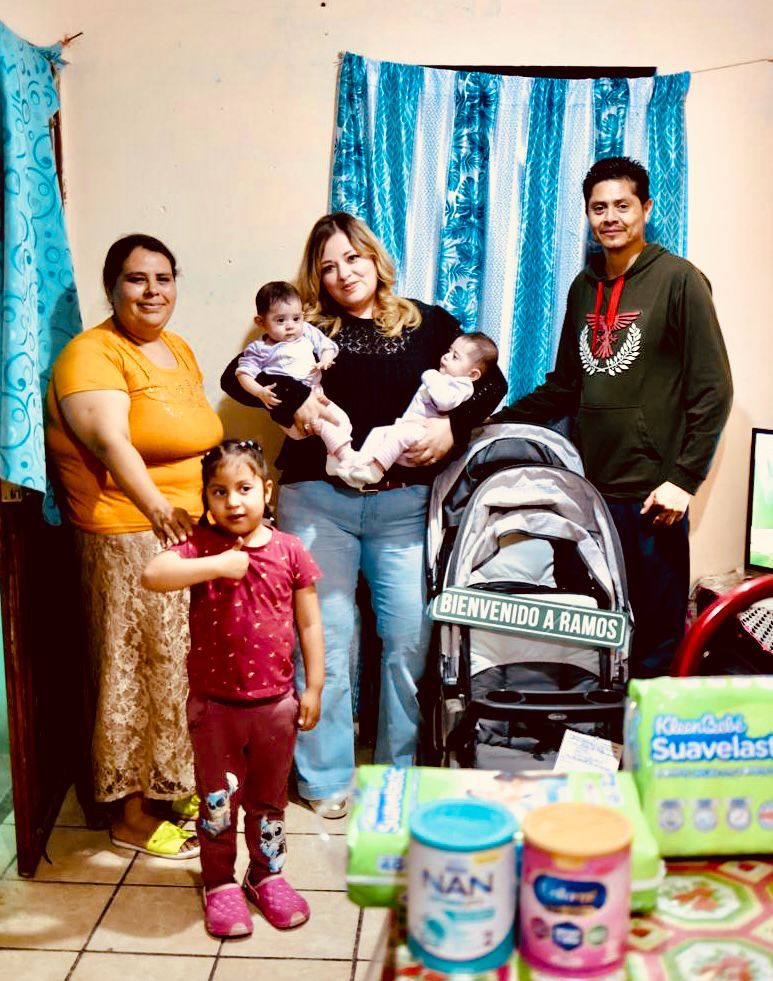 Continúa Ana Lucía Cavazos con la entrega de kits del programa “Bienvenido a Ramos”