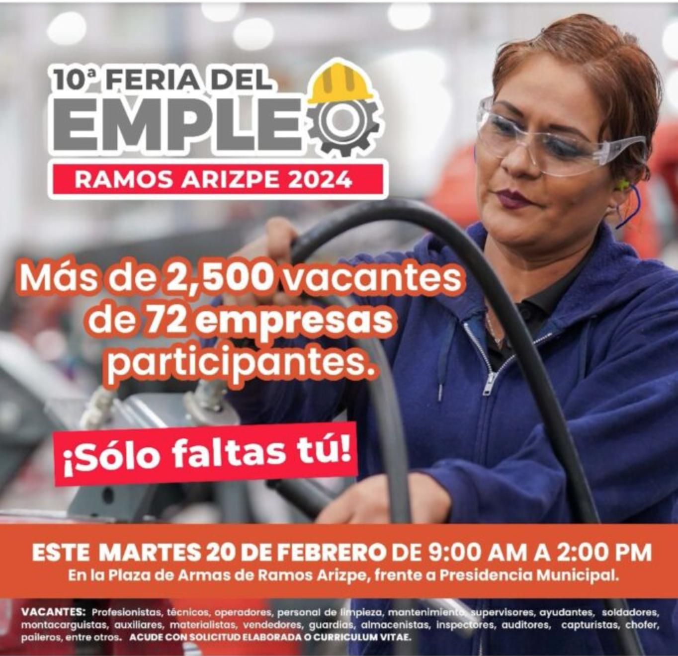 Lista Feria del Empleo en Ramos Arizpe con 2 mil 500 vacantes