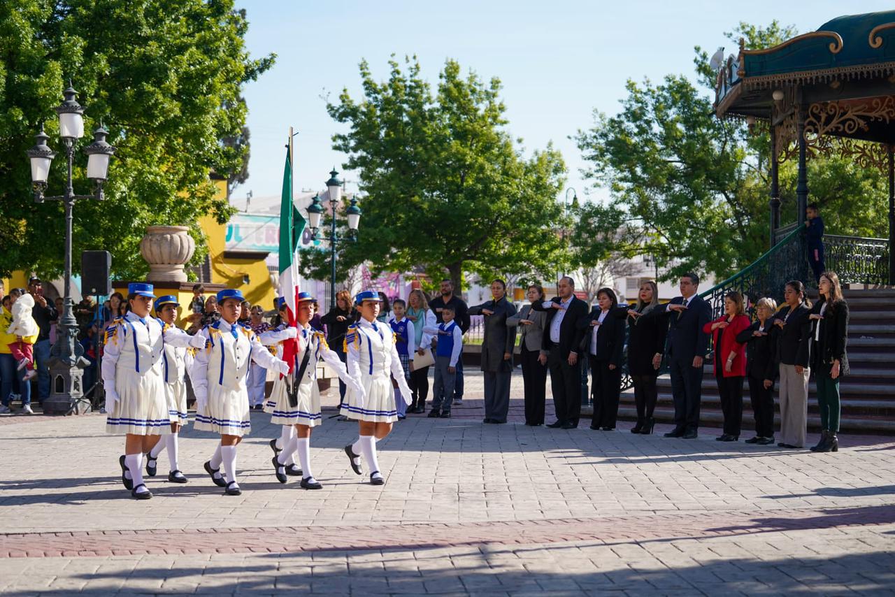 Conmemoran Día de la Bandera en Ramos Arizpe