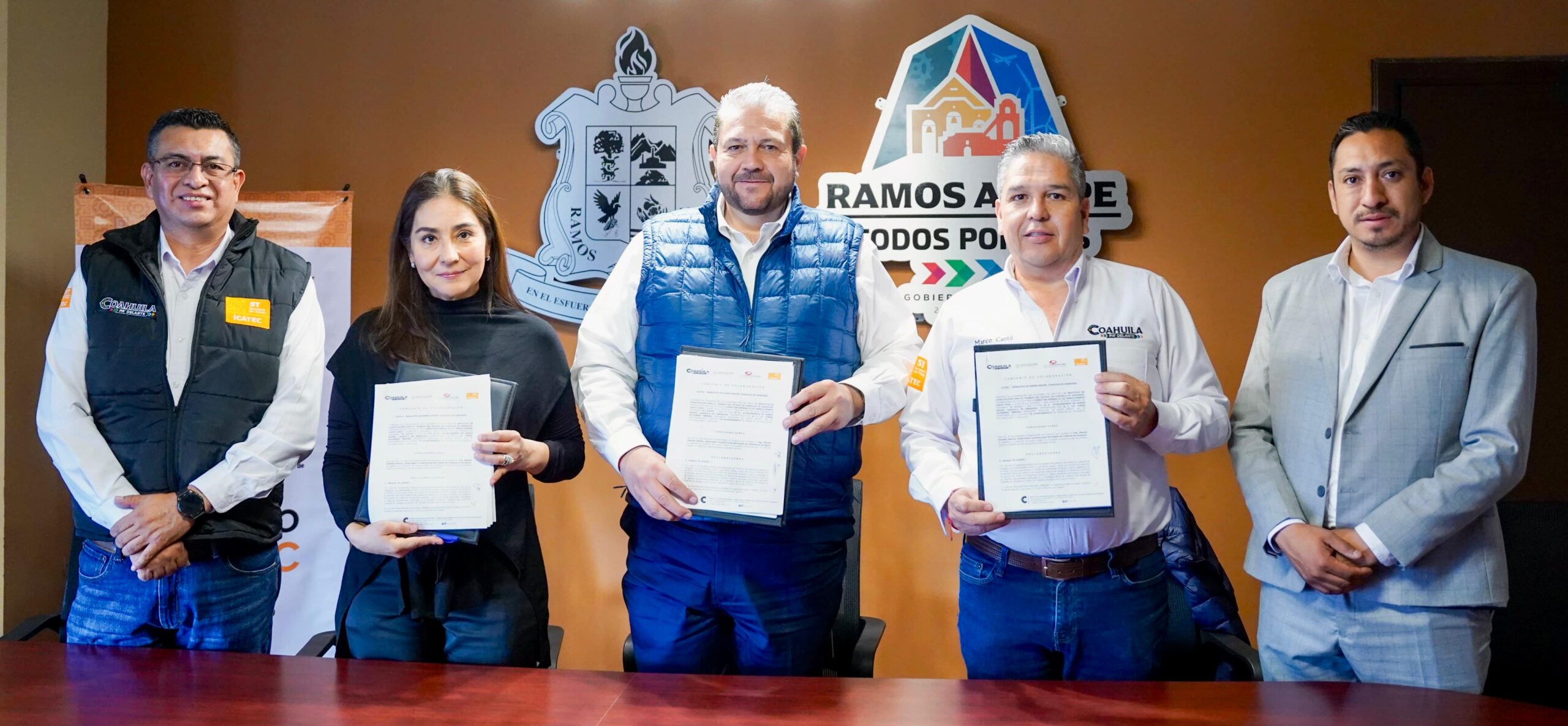 Firman convenio Ramos Arizpe e ICATEC; fortalecerán tejido social